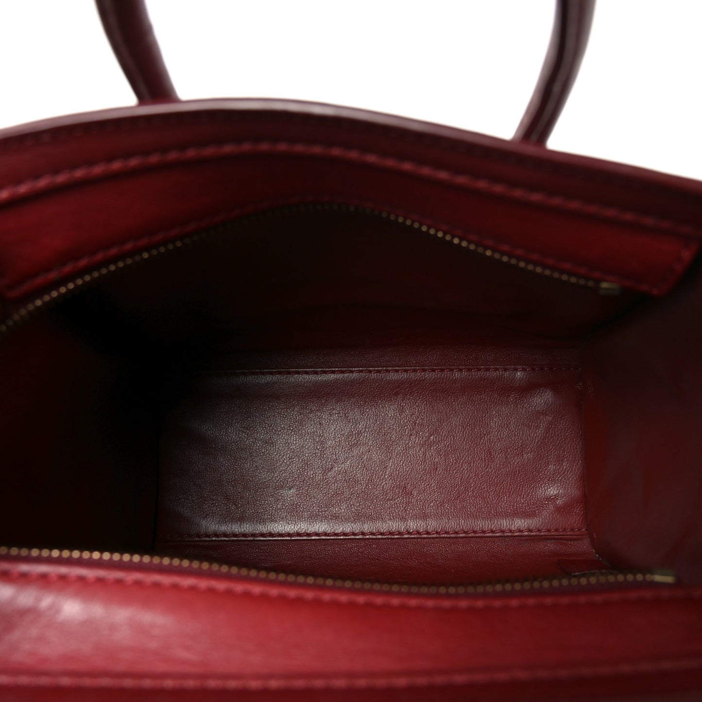 Smooth Calfskin Nano Luggage Burgundy