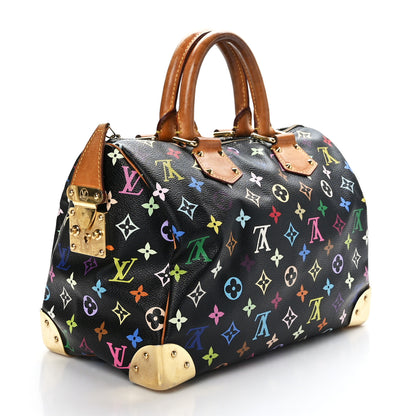 Louis Vuitton Monogram Multicolor Speedy 30 Black 3 of 11