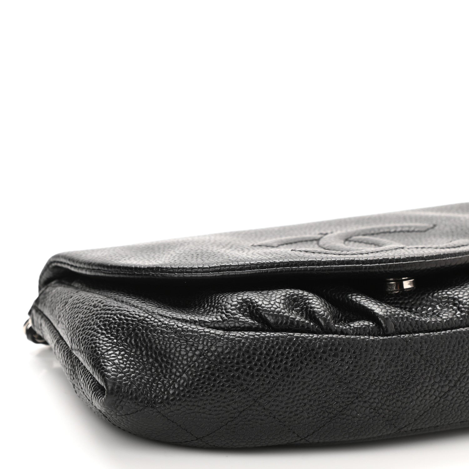 Chanel Caviar Half Moon Wallet On Chain WOC Black 10 of 12