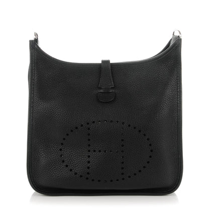 Hermes Taurillon Clemence Evelyne III PM Black 1 of 9