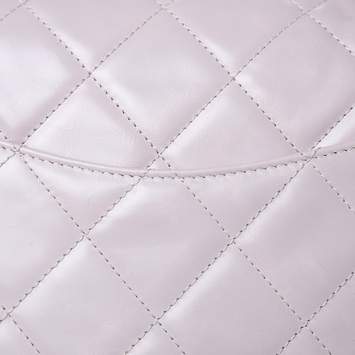 Glazed Calfskin Quilted Medium Gold Bar Top Handle Flap Light Pink