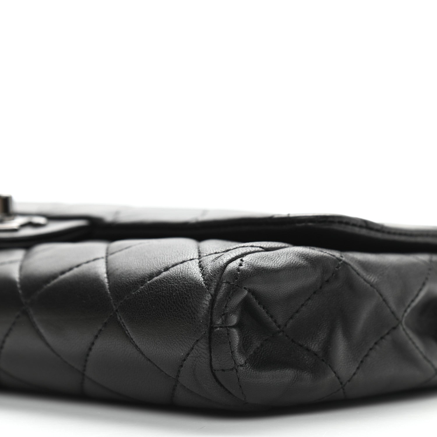 Chanel Lambskin Quilted Clutch With Chain Flap Black 6 of 12