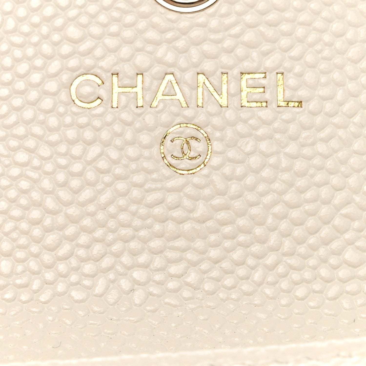 Chanel Caviar Quilted Chain CC Flap Card Holder White 6 of 9