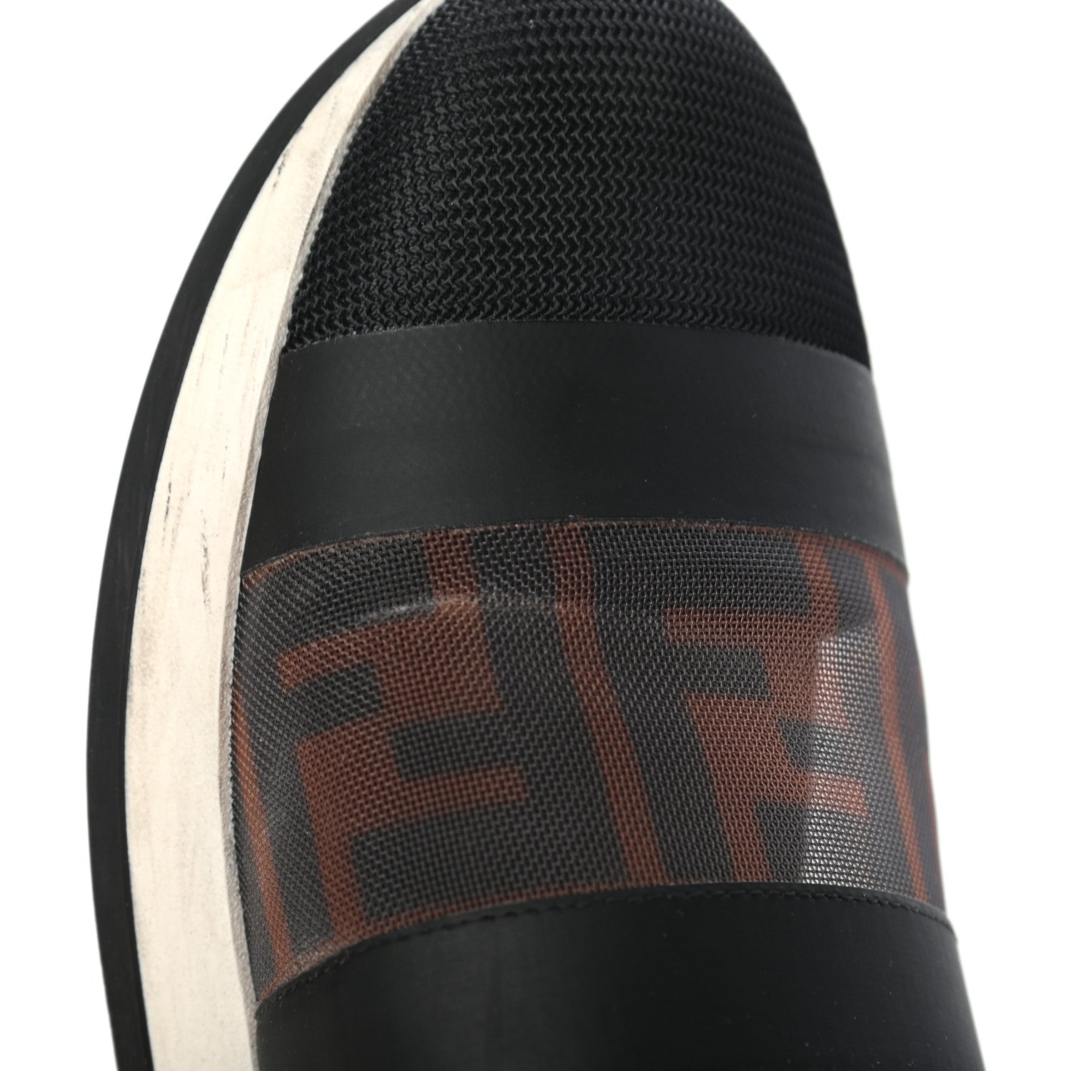 Fendi Technical Mesh FF Sneakers 38 Tobacco Red 7 of 7