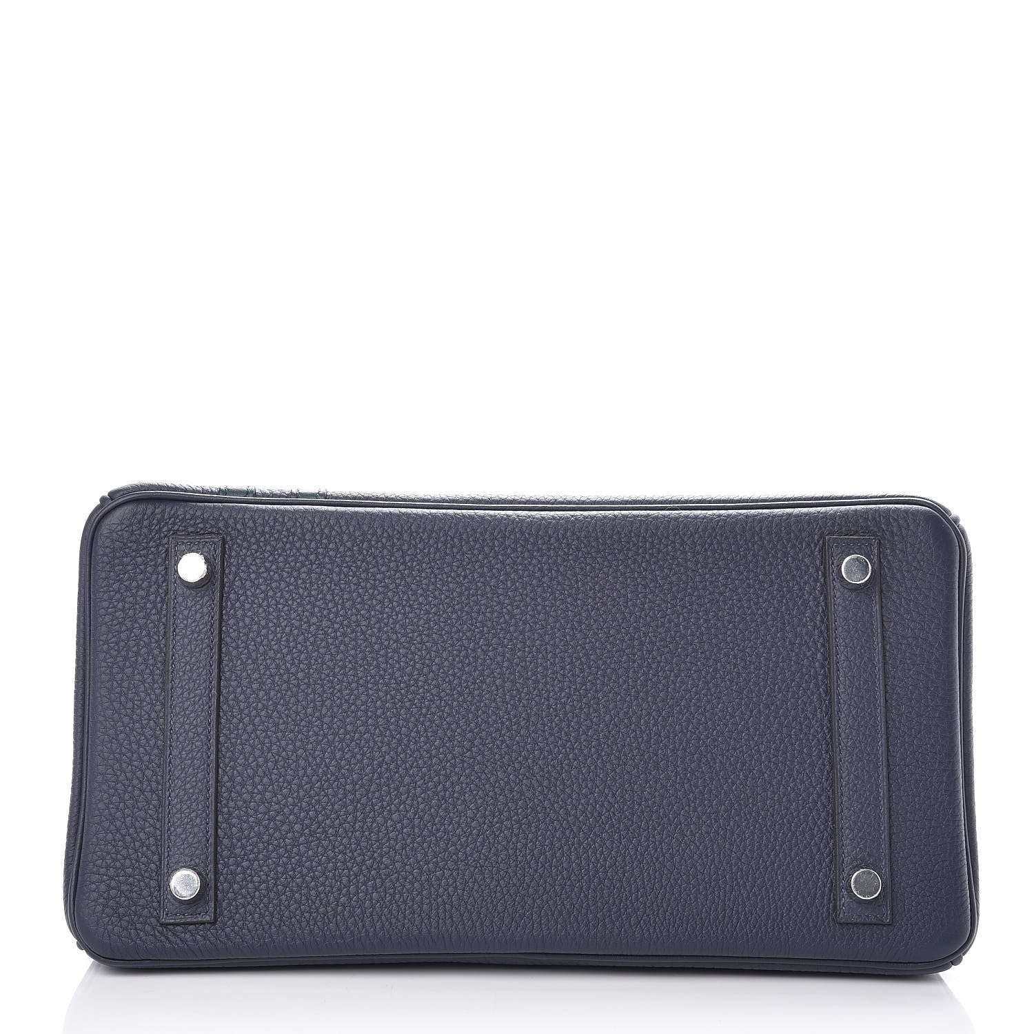 Hermes Togo Swift Officier Birkin 30 Bleu Nuit Vert Cypress 7 of 39