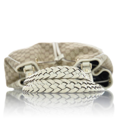 Gucci Monogram Peggy Braided Handles Tote 4 of 11