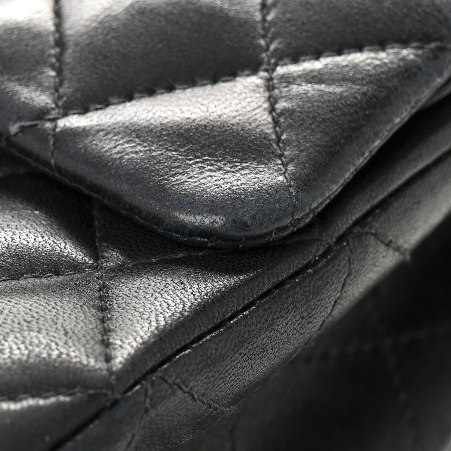 Chanel Lambskin Quilted Medium Double Flap Black 12 of 16