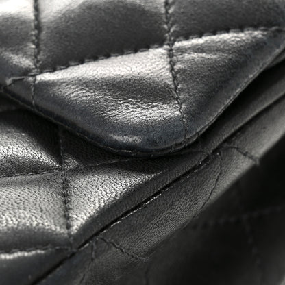 Chanel Lambskin Quilted Medium Double Flap Black 12 of 16
