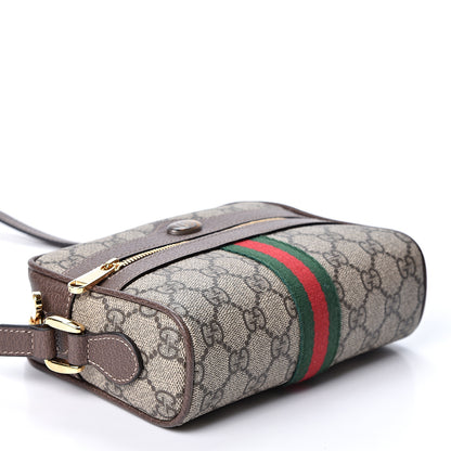 Gucci GG Supreme Monogram Web Mini Ophidia Shoulder Bag Brown 3 of 10