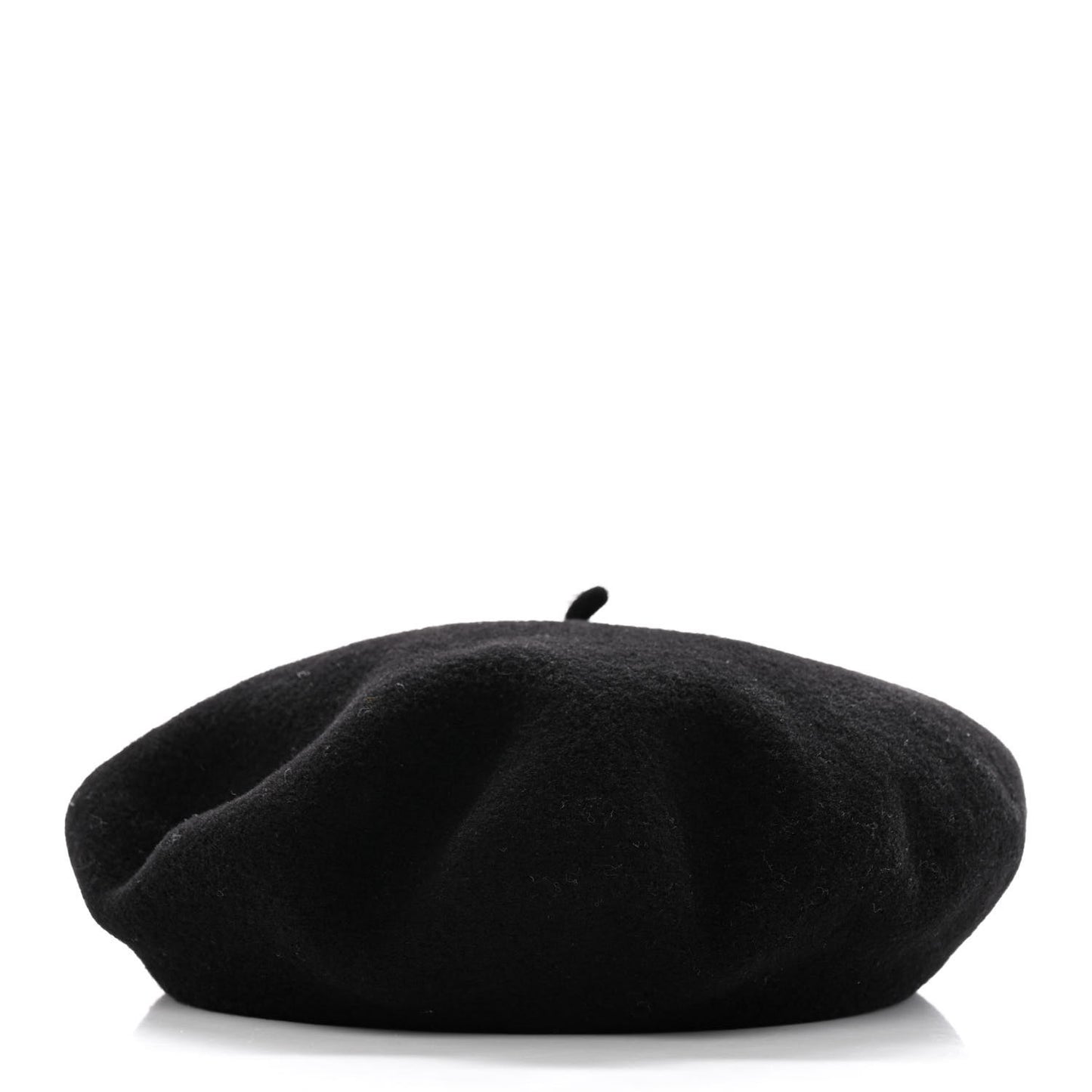 Merino Wool Silk Brides de Gala En Desordre Bonnie Beret 56 Black