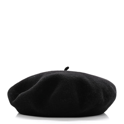Hermes Merino Wool Silk Brides de Gala En Desordre Bonnie Beret 56 Black 3 of 9