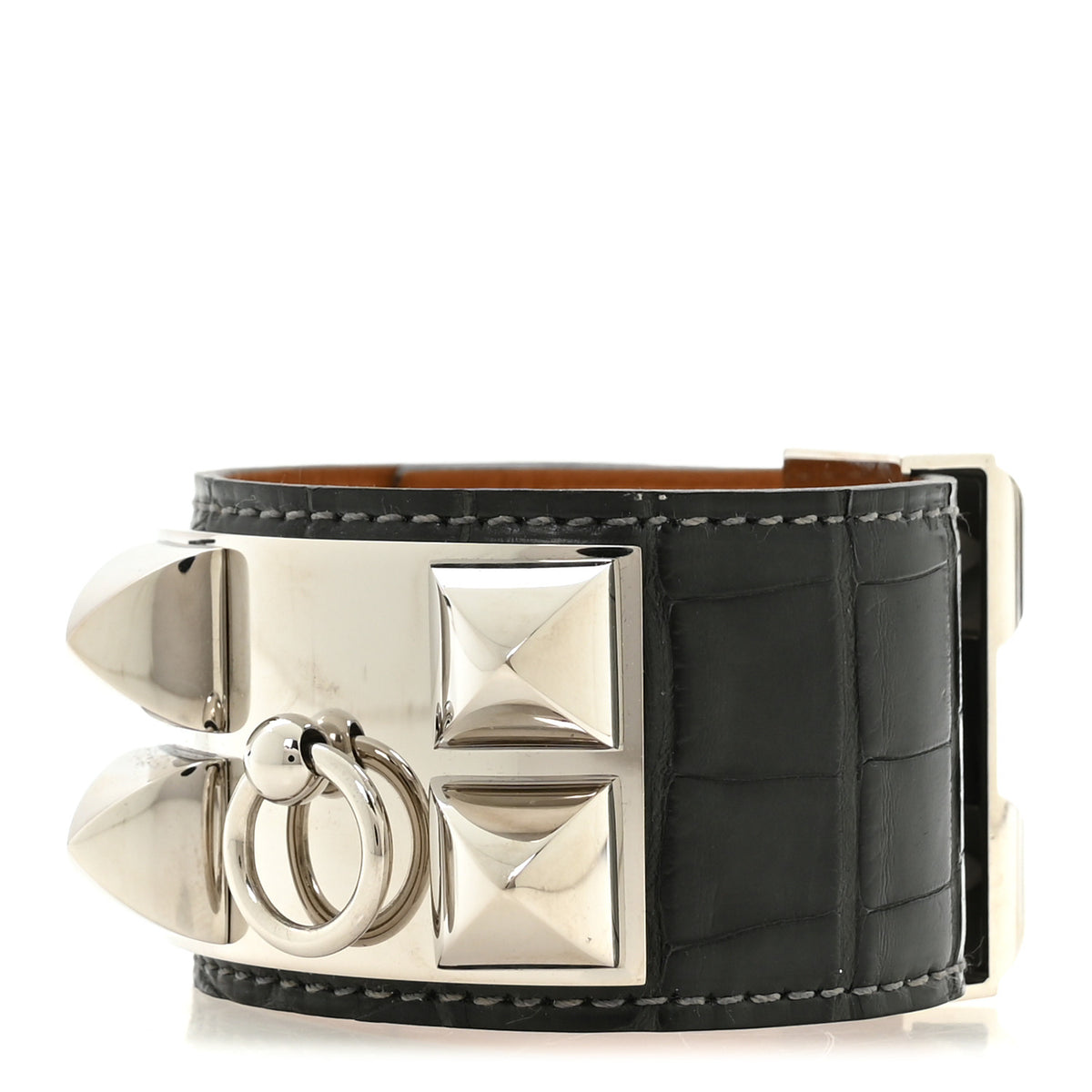 Matte Alligator Collier De Chien CDC Bracelet S Graphite