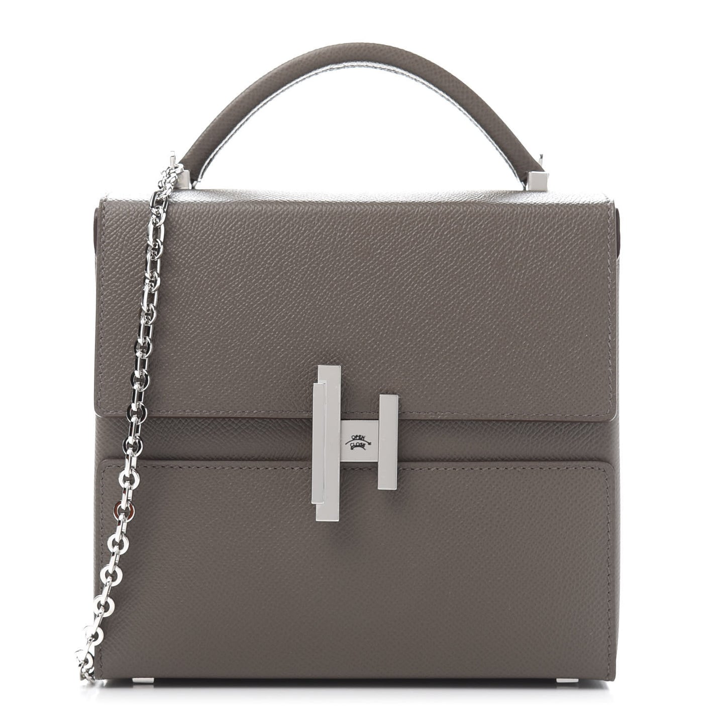 Epsom Cinhetic Boxy Top Handle Bag Etoupe