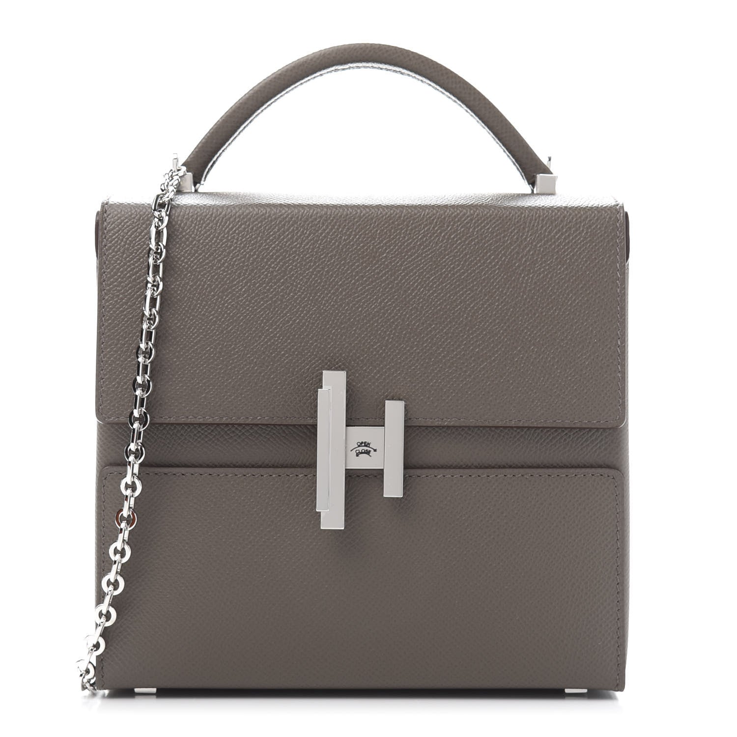 Hermes Epsom Cinhetic Boxy Top Handle Bag Etoupe 1 of 11