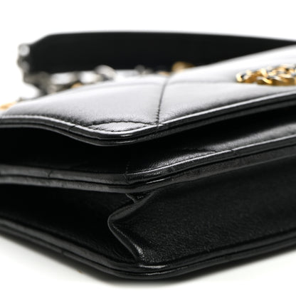 Chanel Lambskin Quilted Chanel 19 Wallet On Chain WOC Black 10 of 12