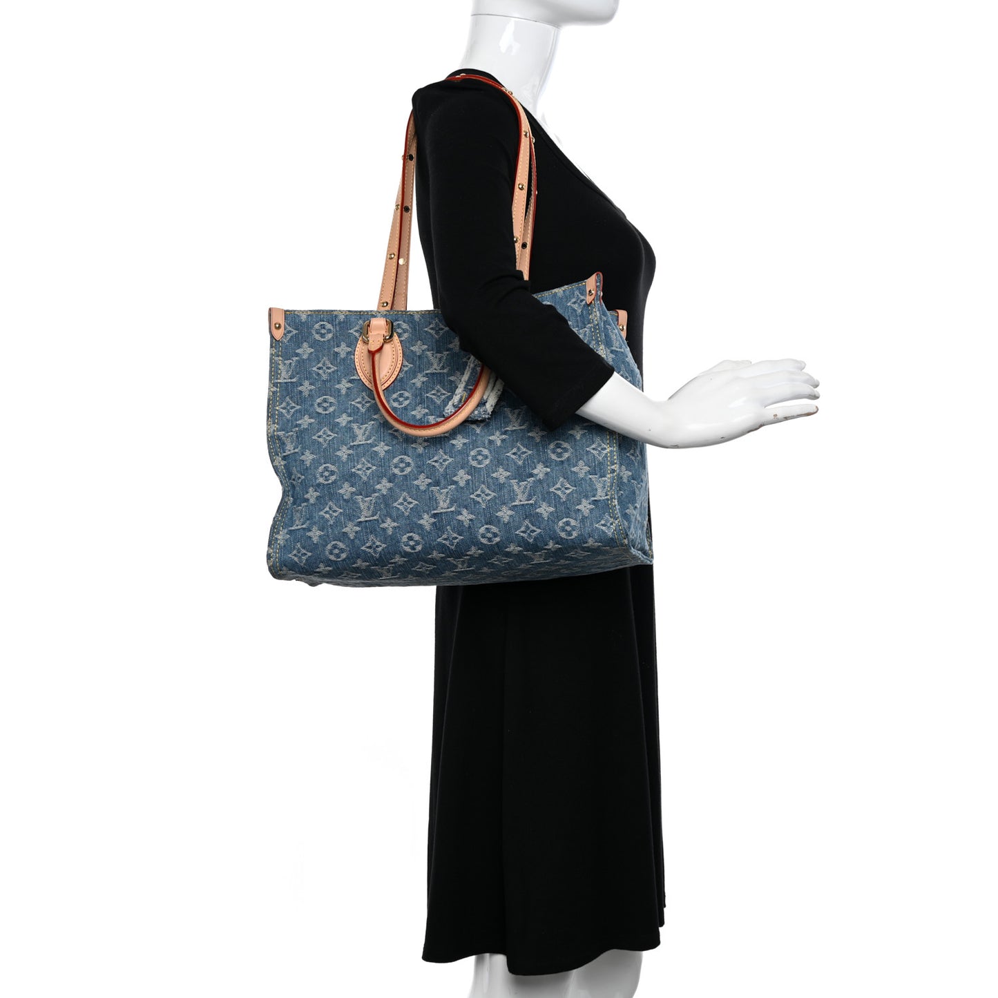 Monogram Denim Onthego MM Blue