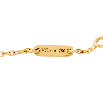 Van Cleef & Arpels 18K Yellow Gold Mother of Pearl Sweet Alhambra Bracelet 4 of 5