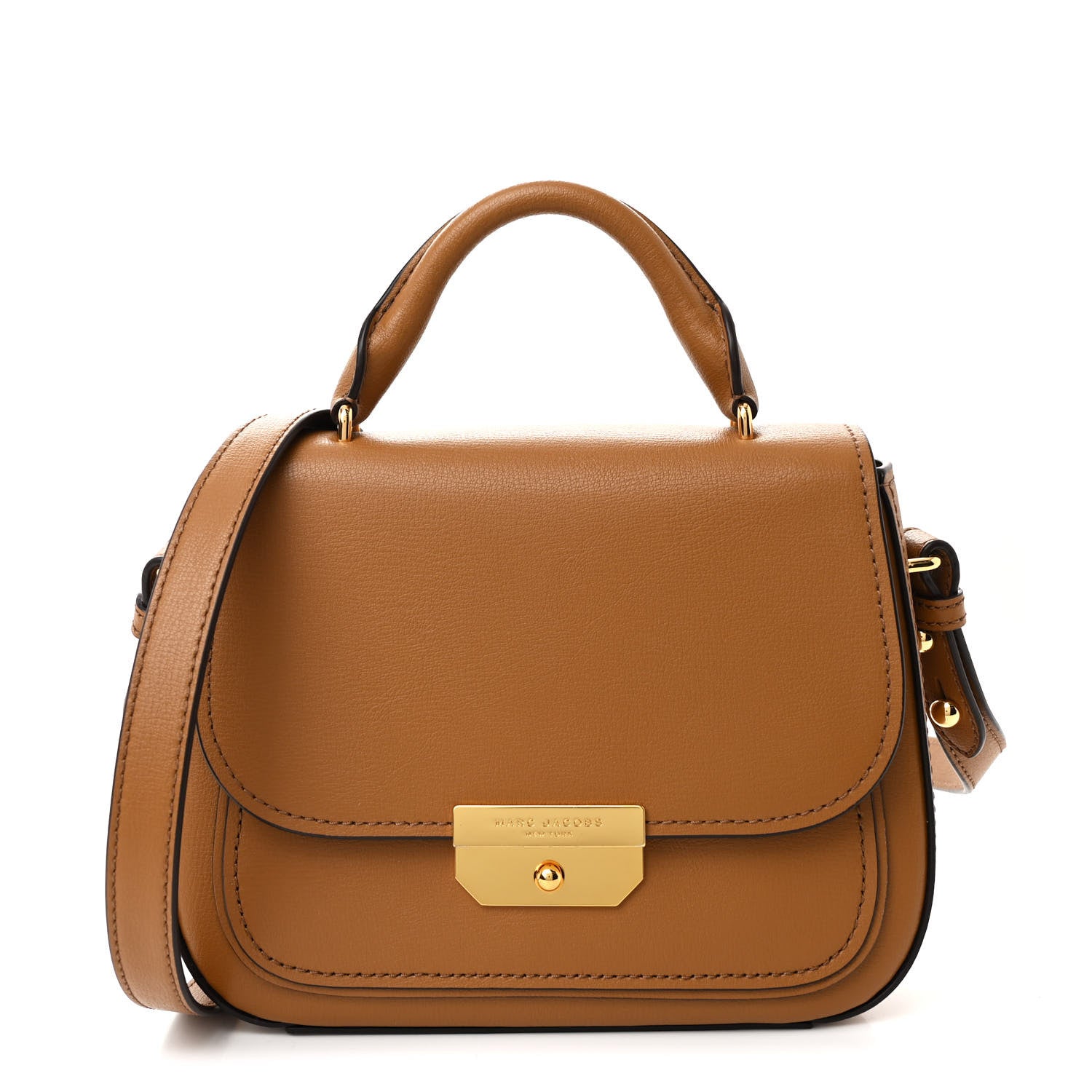 Marc Jacobs Calfskin Mini Rider Top Handle Brown 1 of 10