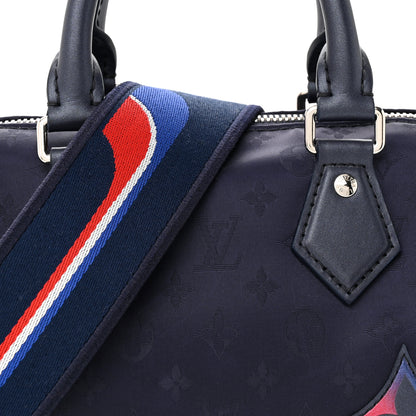 Louis Vuitton Econyl Monogram Speedy Bandouliere 20 Navy Blue 7 of 9
