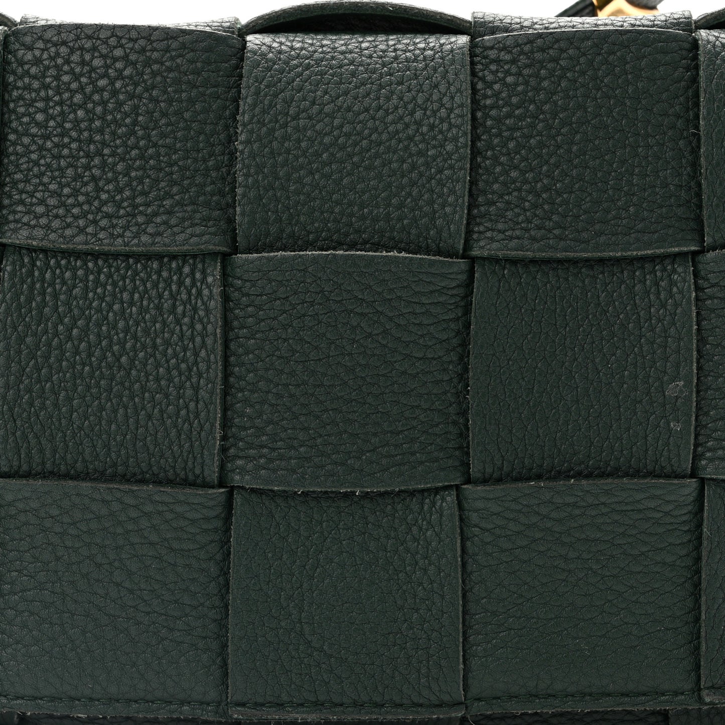 Grained Calfskin Maxi Intrecciato Cassette Crossbody Bag Raintree Green