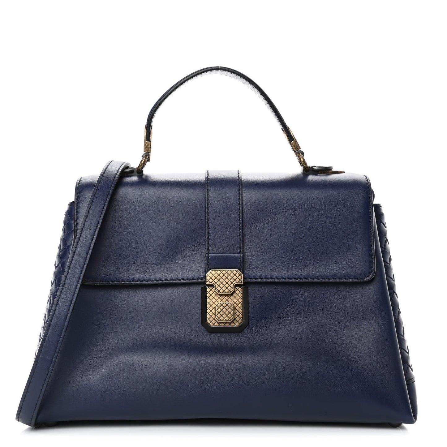 Nappa Medium Piazza Bag Sapphire
