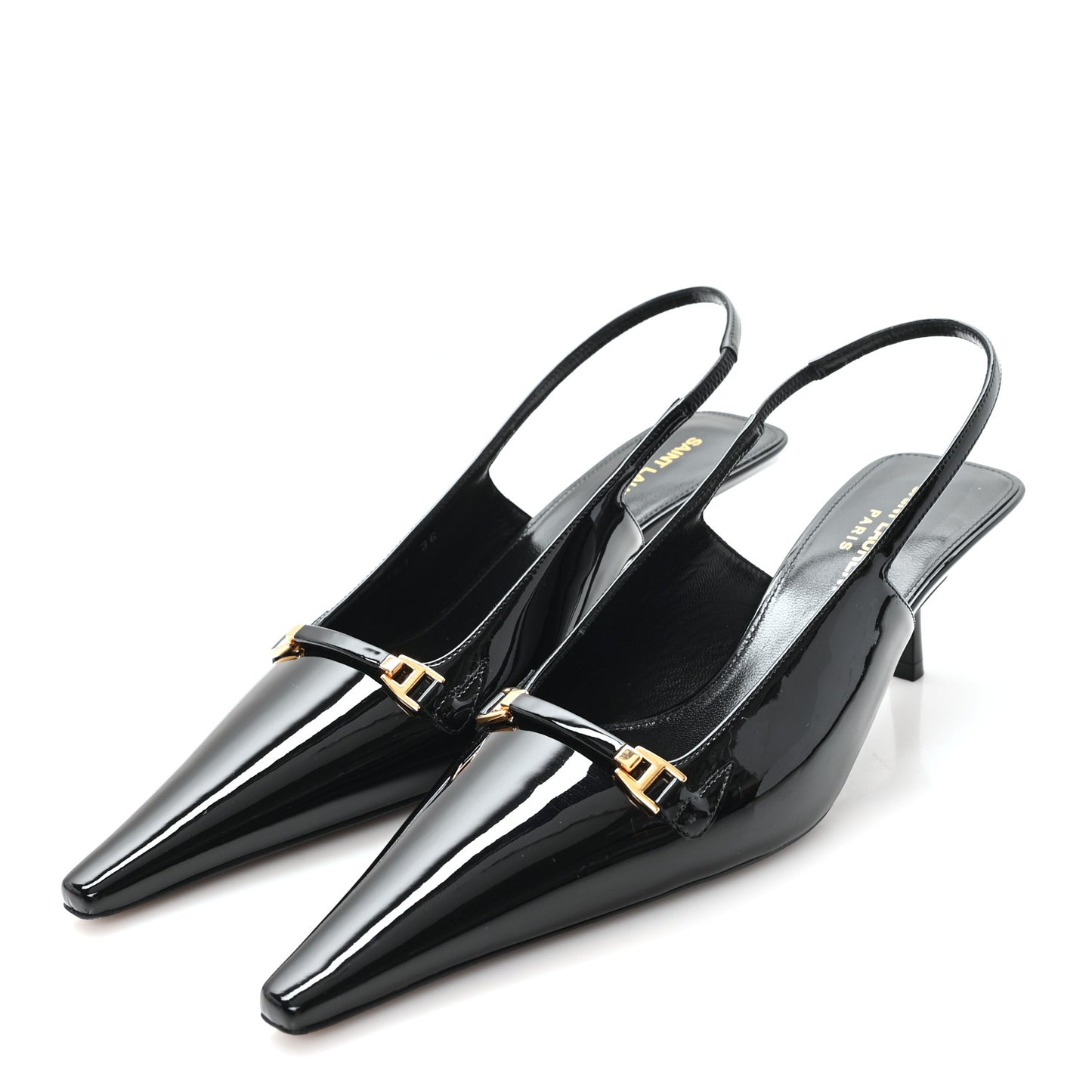Patent Bade Slingback Pumps 36 Black