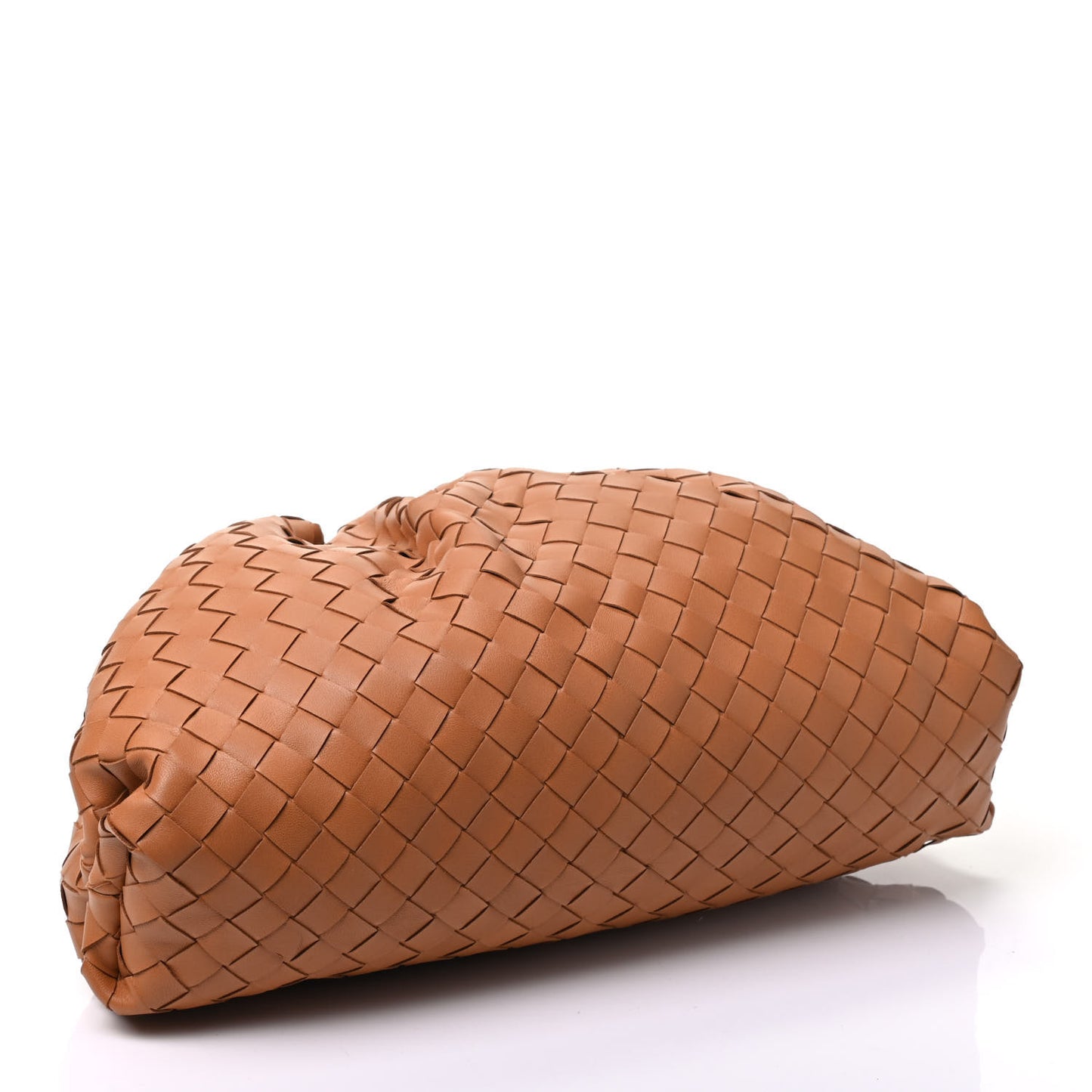 Nappa Maxi Intrecciato The Pouch Oversized Clutch Caramel