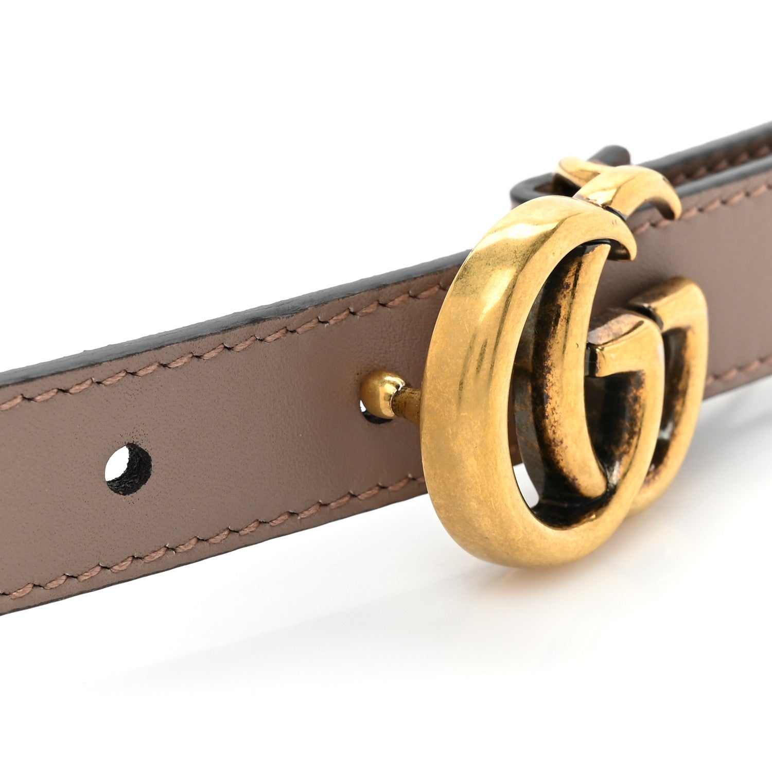 Gucci Calfskin Double G 20mm Belt 85 34 Porcelain Rose 4 of 5