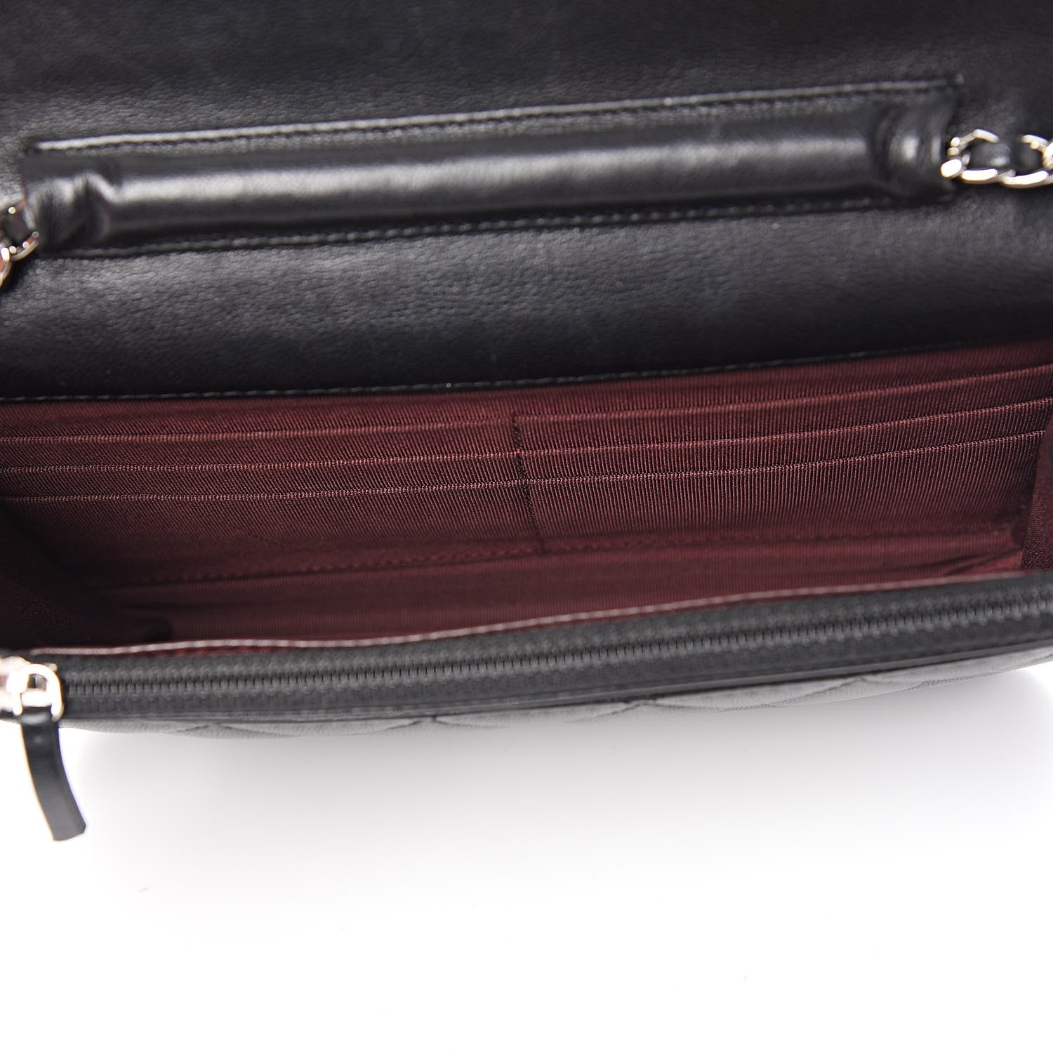 Chanel Lambskin Quilted Wallet On Chain WOC Black 5 of 11