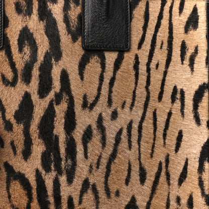 Saint Laurent Calf Hair Leopard Print Small Sac De Jour Black 10 of 12