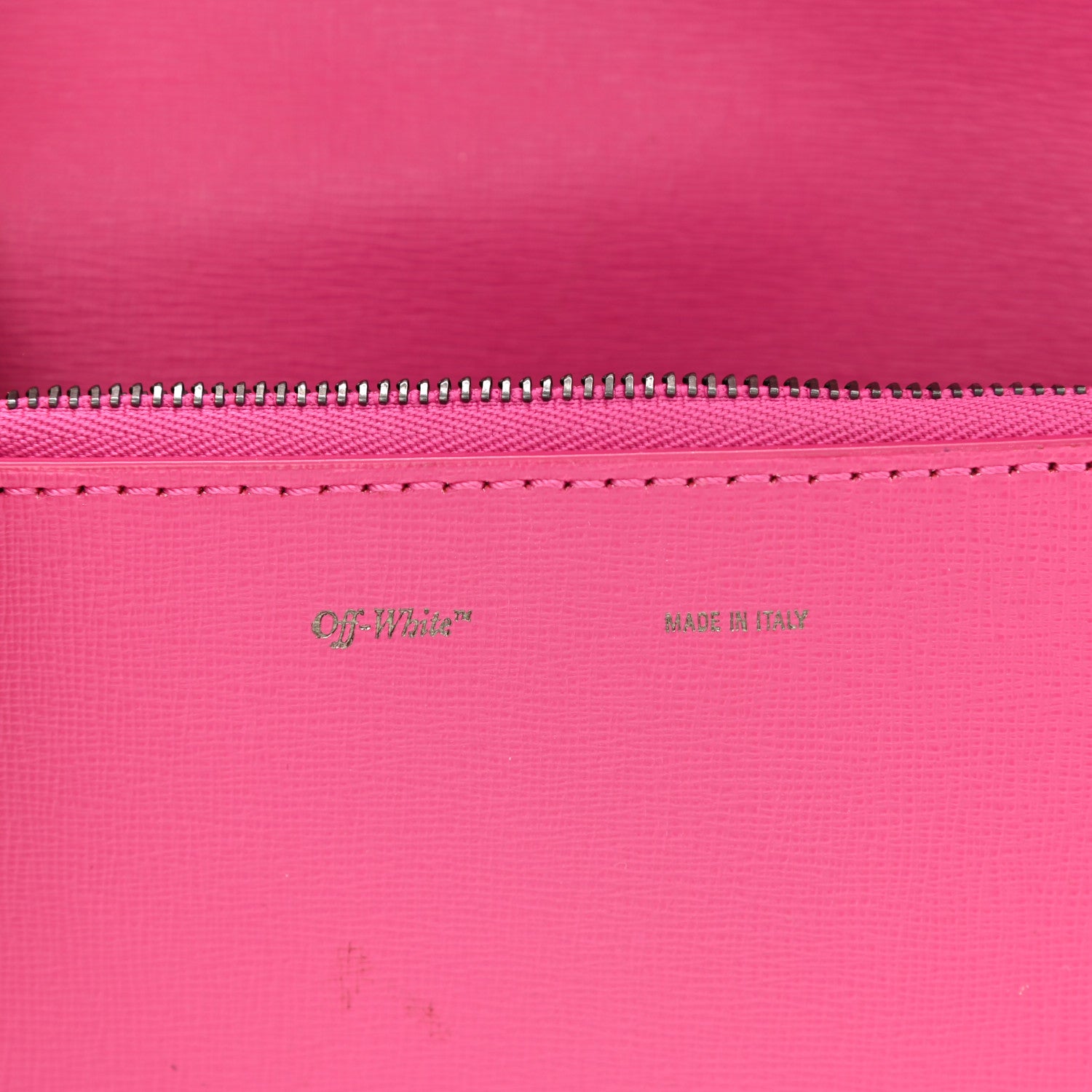 Off-White Saffiano Striped Mini Diag Binder Clip Bag Pink White 11 of 22