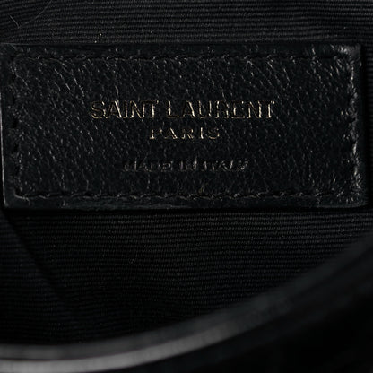 Saint Laurent Crinkled Calfskin Matelasse Monogram Large Niki Chain Satchel Black 6 of 12