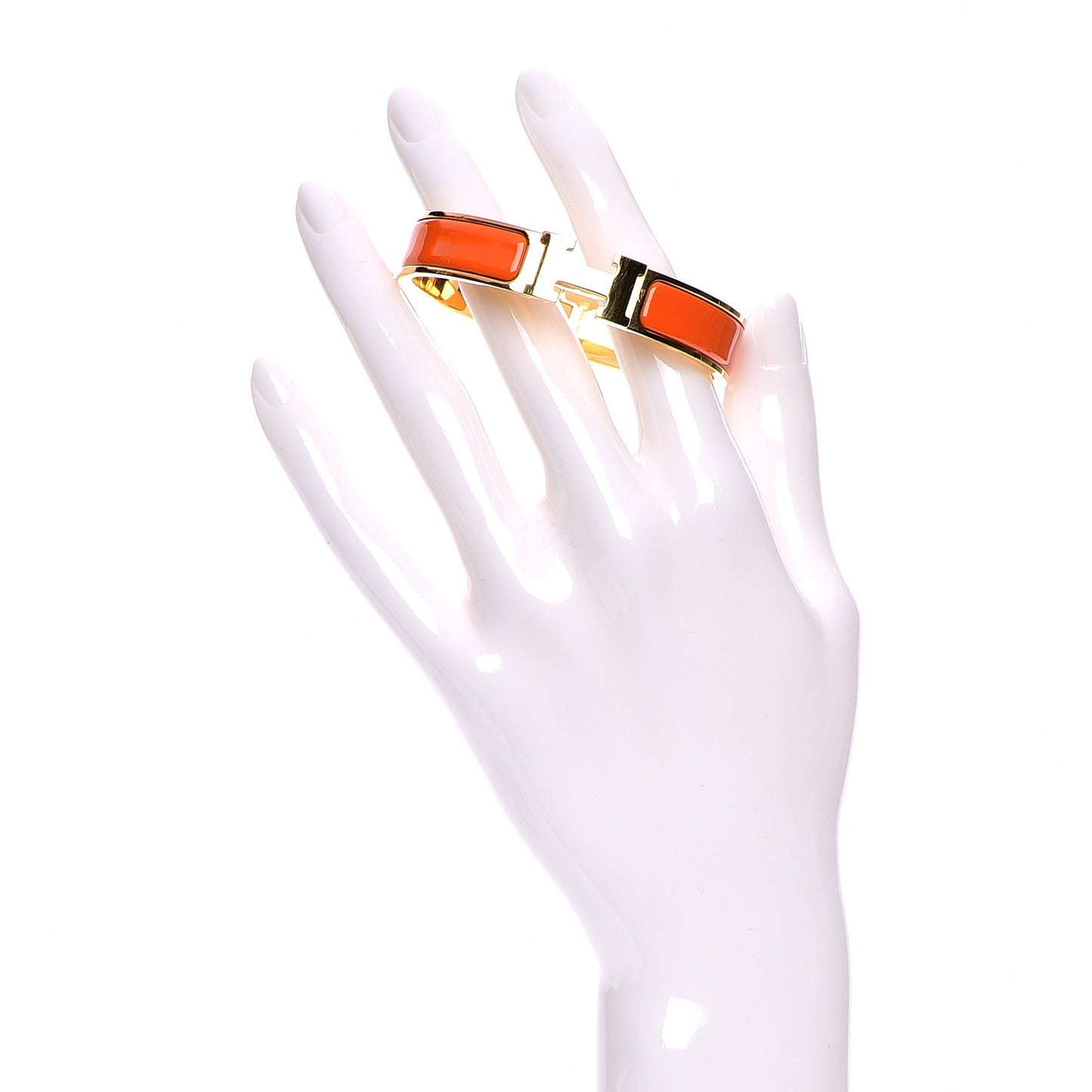 Enamel Narrow Clic Clac H Bracelet PM Orange