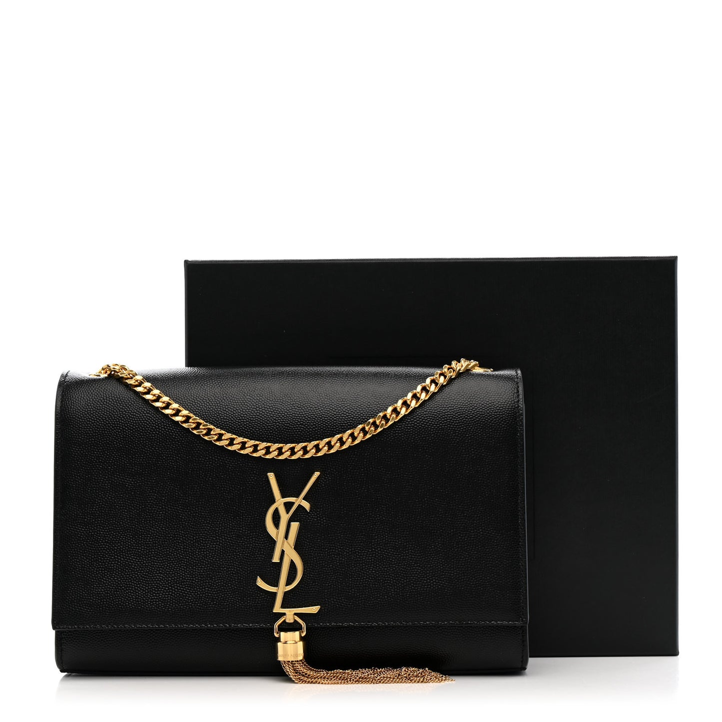 Grain De Poudre Medium Classic Monogram Kate Tassel Satchel Black