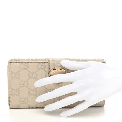 Gucci Guccissima Heart Continental Wallet Off White 2 of 10