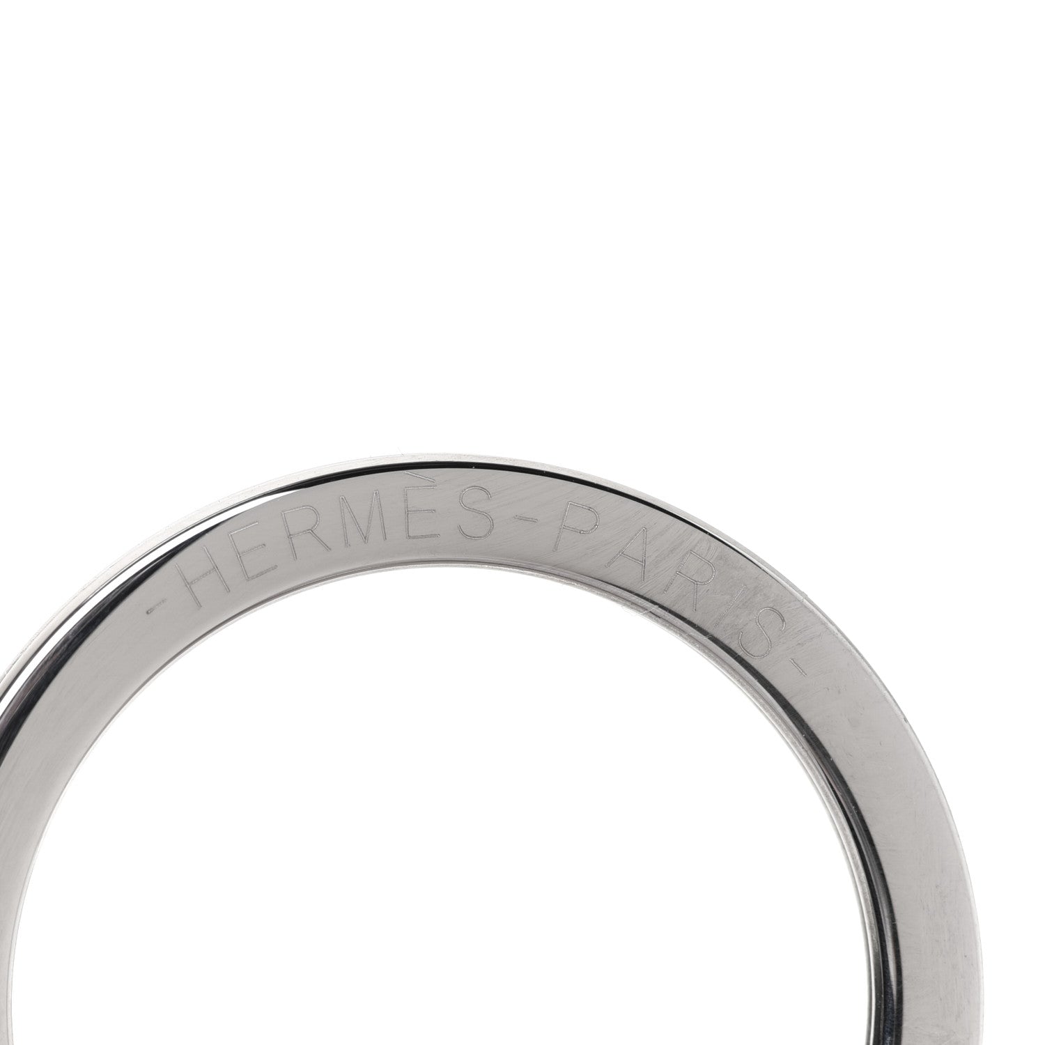 Hermes Palladium Seashell Key Ring 4 of 5