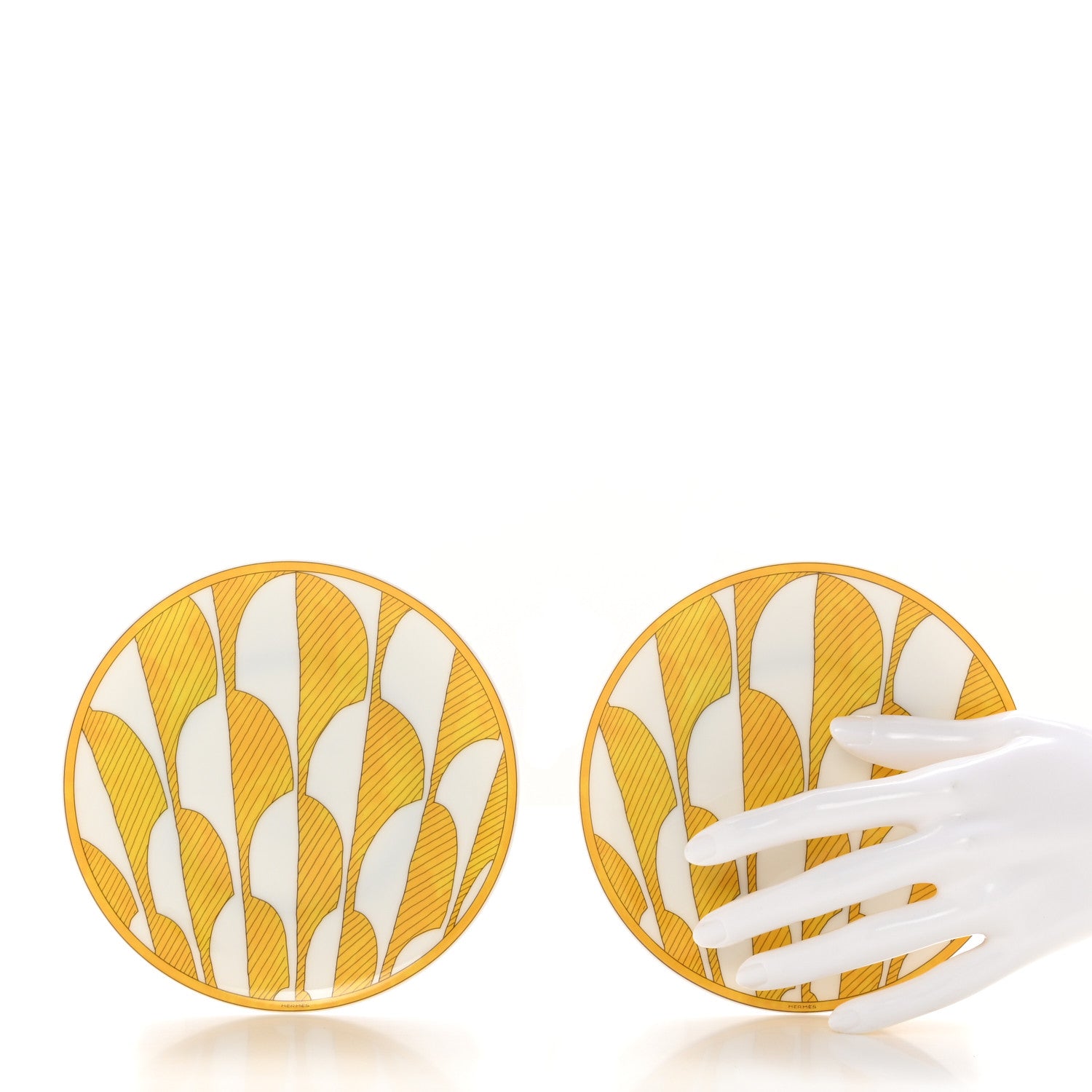 Hermes Porcelain Soleil d'Hermes Bread and Butter Plate Set of 2 2 of 7