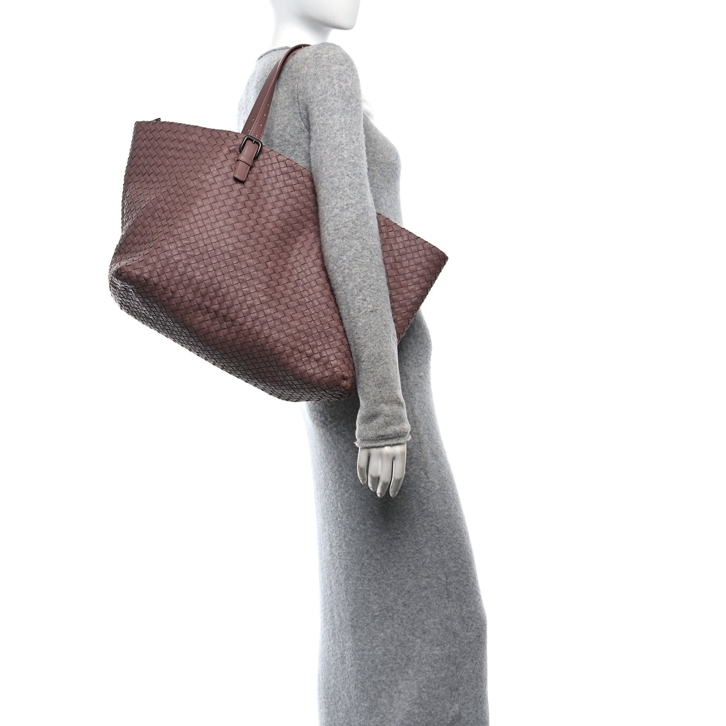 Nappa Intrecciato Large Cesta Tote Violet