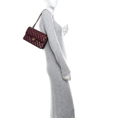 Chanel Caviar Quilted Small Double Flap Burgundy 2 of 11