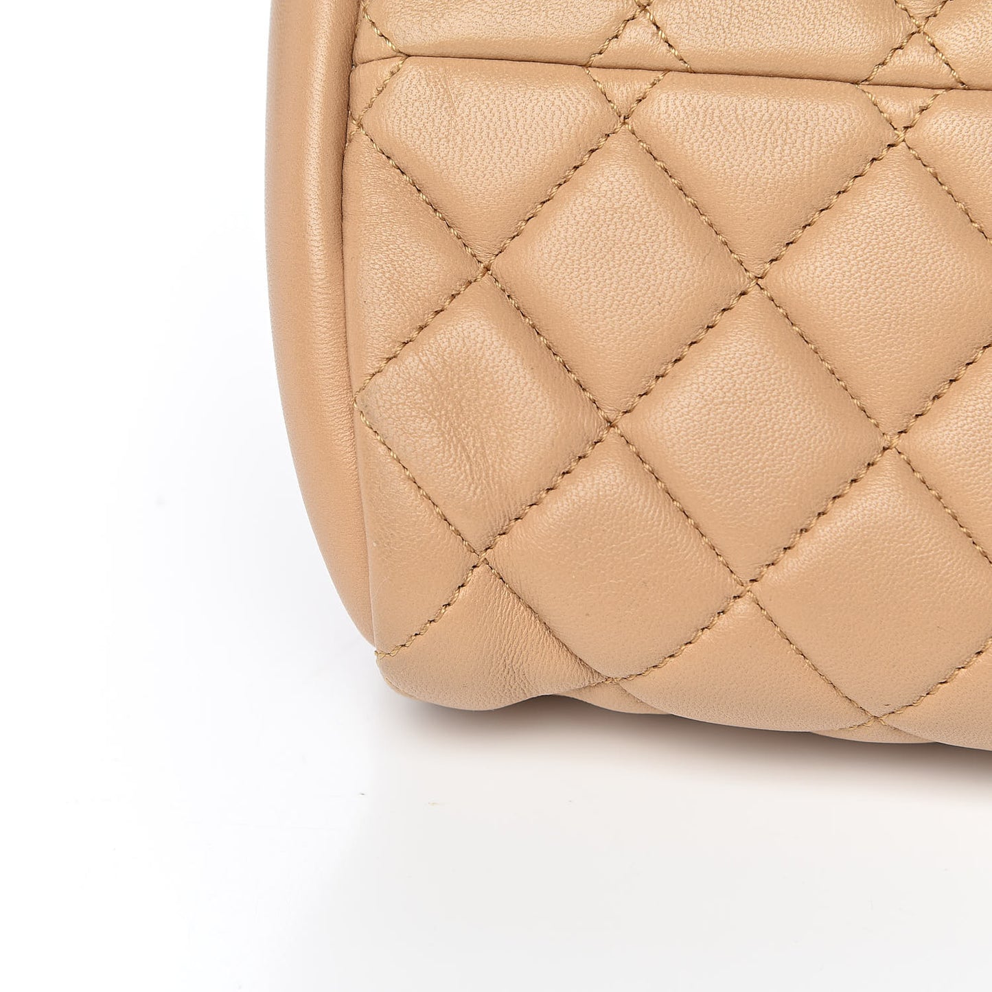 Lambskin Quilted Medium Just Mademoiselle Beige