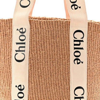 Chloe Raffia Large Woody Tote White 7 of 9