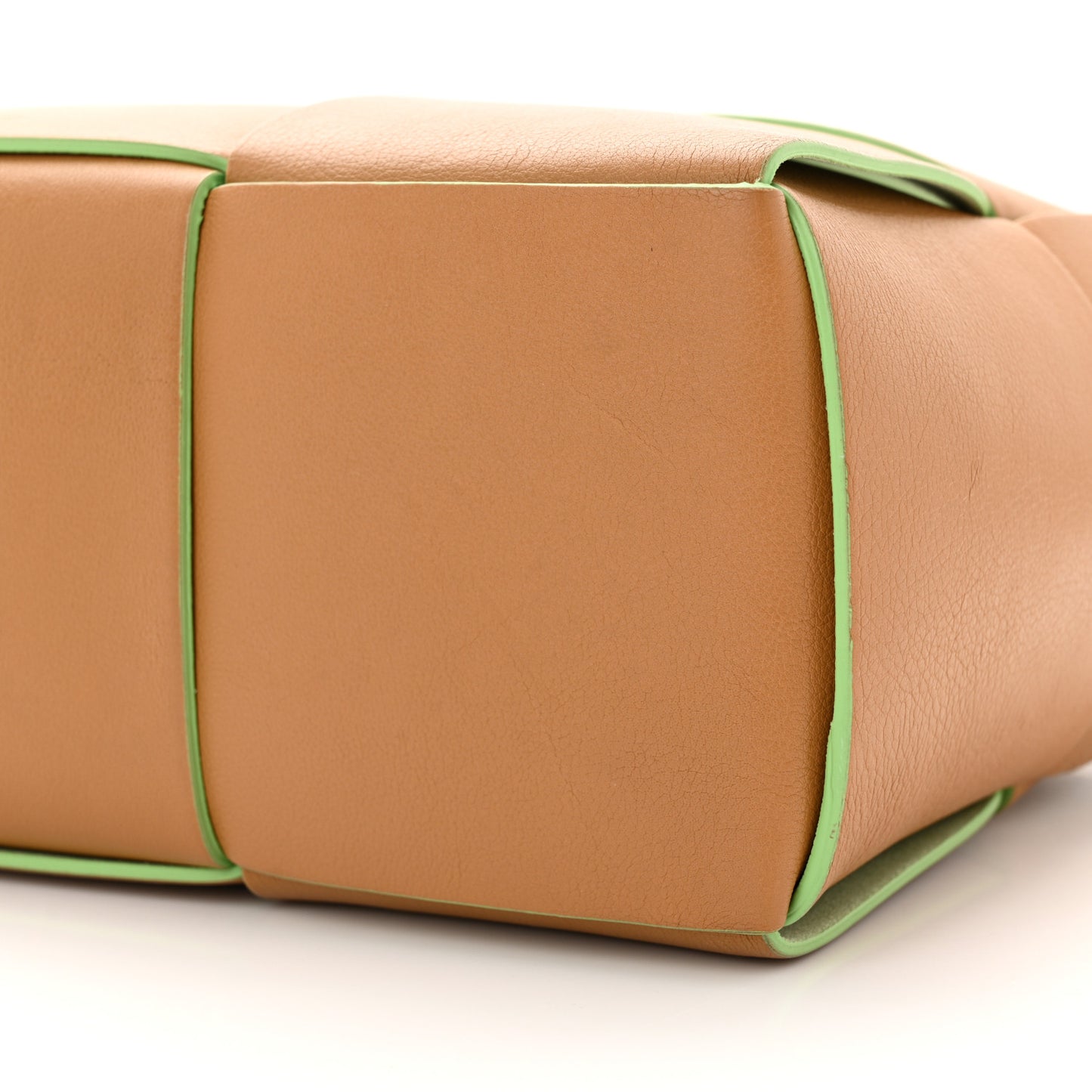 Nappa Intrecciato Small Arco Tote Carmel Pistachio