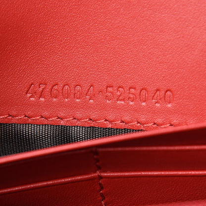Gucci Calfskin Sylvie Continental Wallet Hibiscus Red 7 of 8