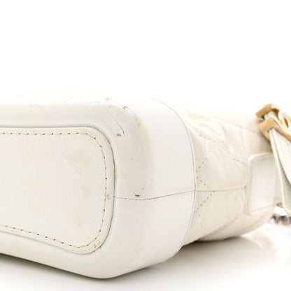 Chanel Aged Calfskin Quilted Small Gabrielle Hobo White 10 of 23