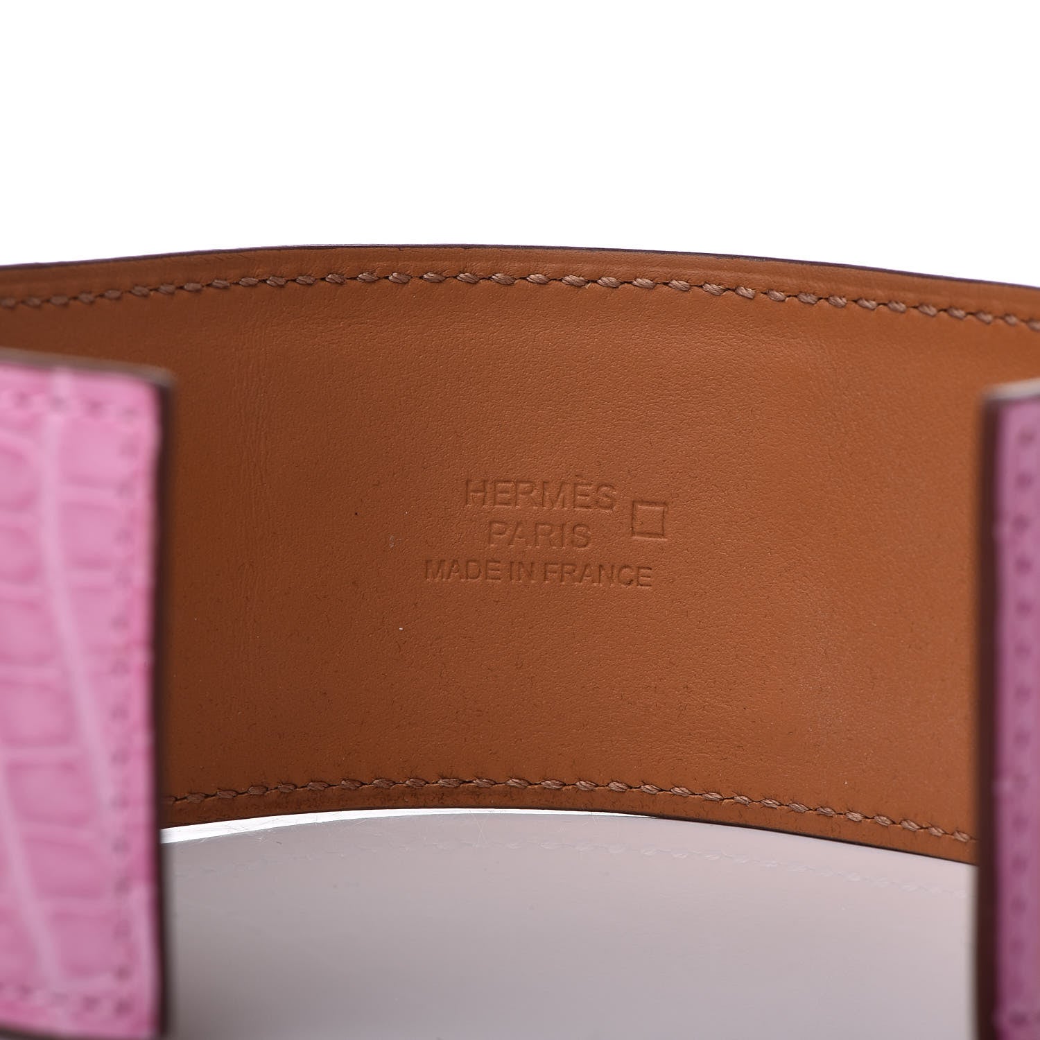 Hermes Matte Alligator Collier De Chien CDC Bracelet T2 5P Pink 5 of 7