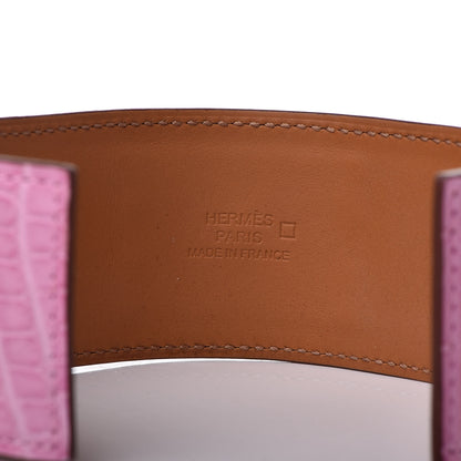 Hermes Matte Alligator Collier De Chien CDC Bracelet T2 5P Pink 5 of 7