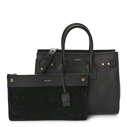 Saint Laurent Grained Calfskin Small Supple Sac De Jour Black 1 of 9