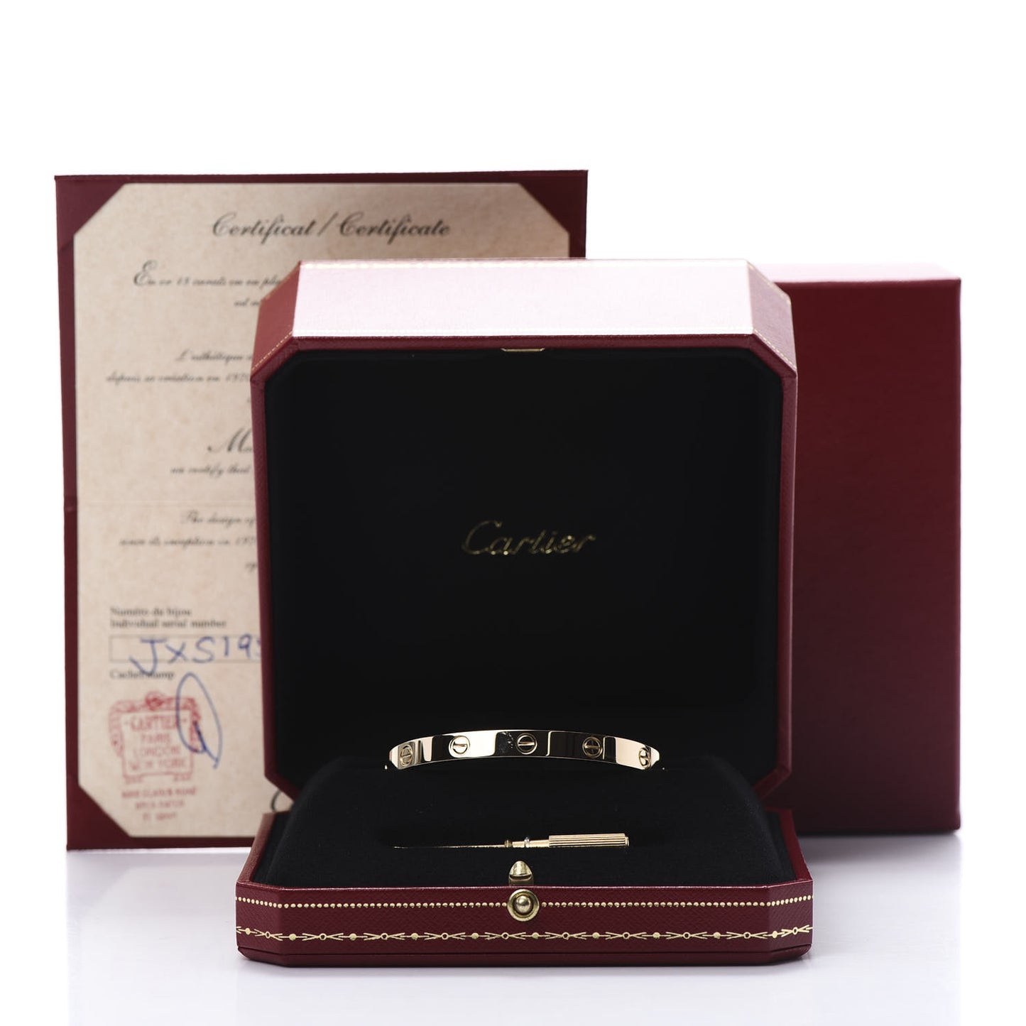 18K Yellow Gold LOVE Bracelet 17