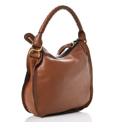 Chloe Calfskin Braided Medium Marcie Hobo Caramel 3 of 8