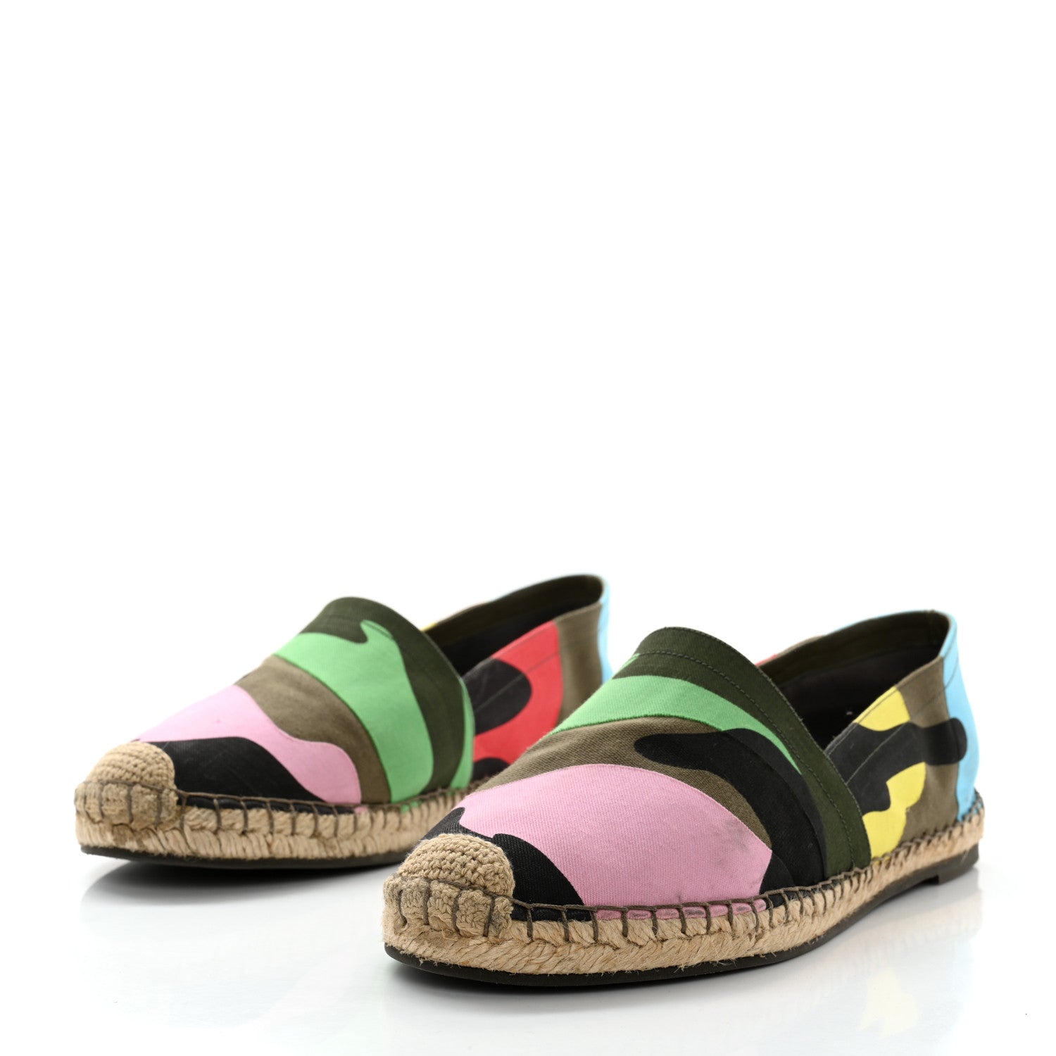 Valentino Garavani Canvas Camouflage Espadrille Flats 39 Multicolor 3 of 12